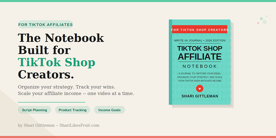 Tiktok Shop Affiliate Notebook